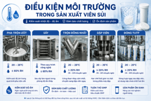 Điều kiện môi trường trong sản xuất viên sủi
